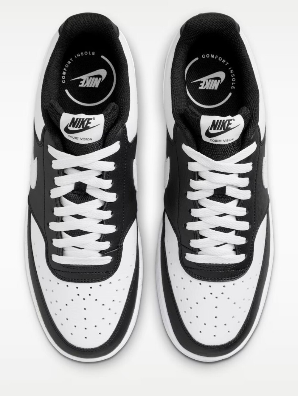 Nike FIRE! NWOB! Court Vision Low Sneakers in Bkack/White. Sz 7.5 R2S! - Picture 3 of 13
